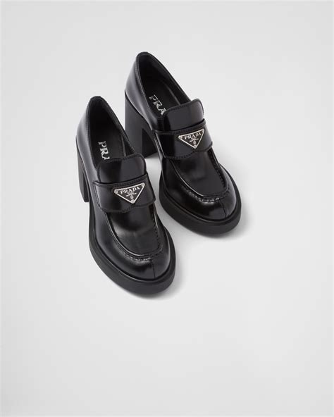 prada loafer damen|prada heeled loafer.